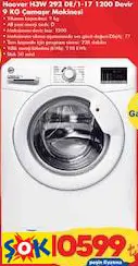 HOOVER H3W 292 DE/1-17 1200 DEVİR 9 KG ÇAMAŞIR MAKİNESİ